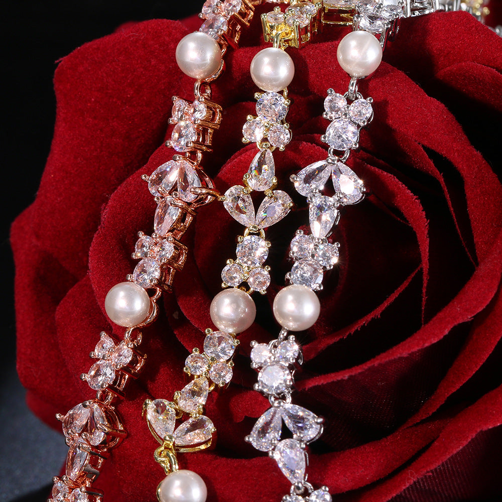 Pearl Zircon Bracelet