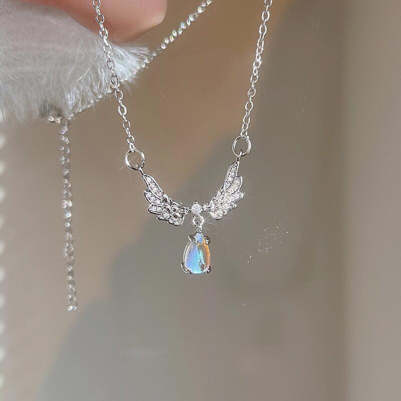 Moonstone Angel Wings Necklace