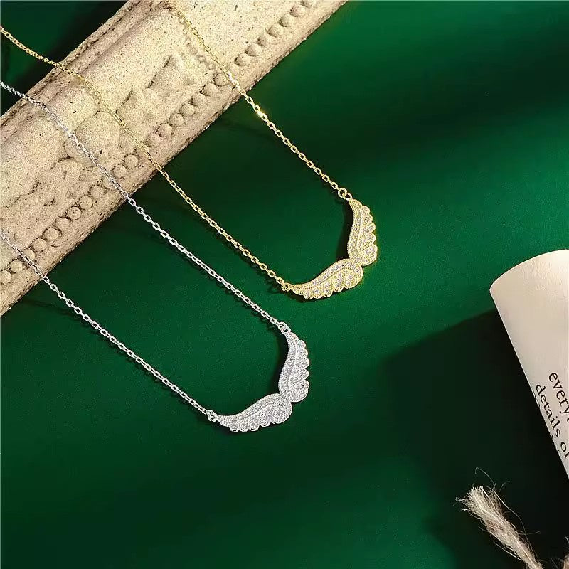 Silver Angel Wings Necklace