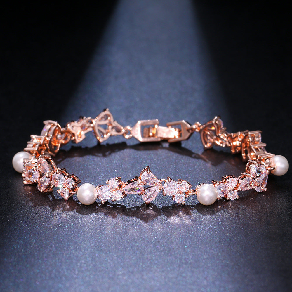 Pearl Zircon Bracelet